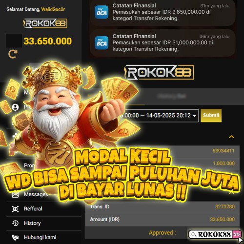 ROKOK88 - Daftar Login & Main